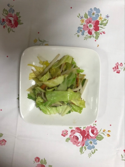 キャベツともやし 野菜炒め