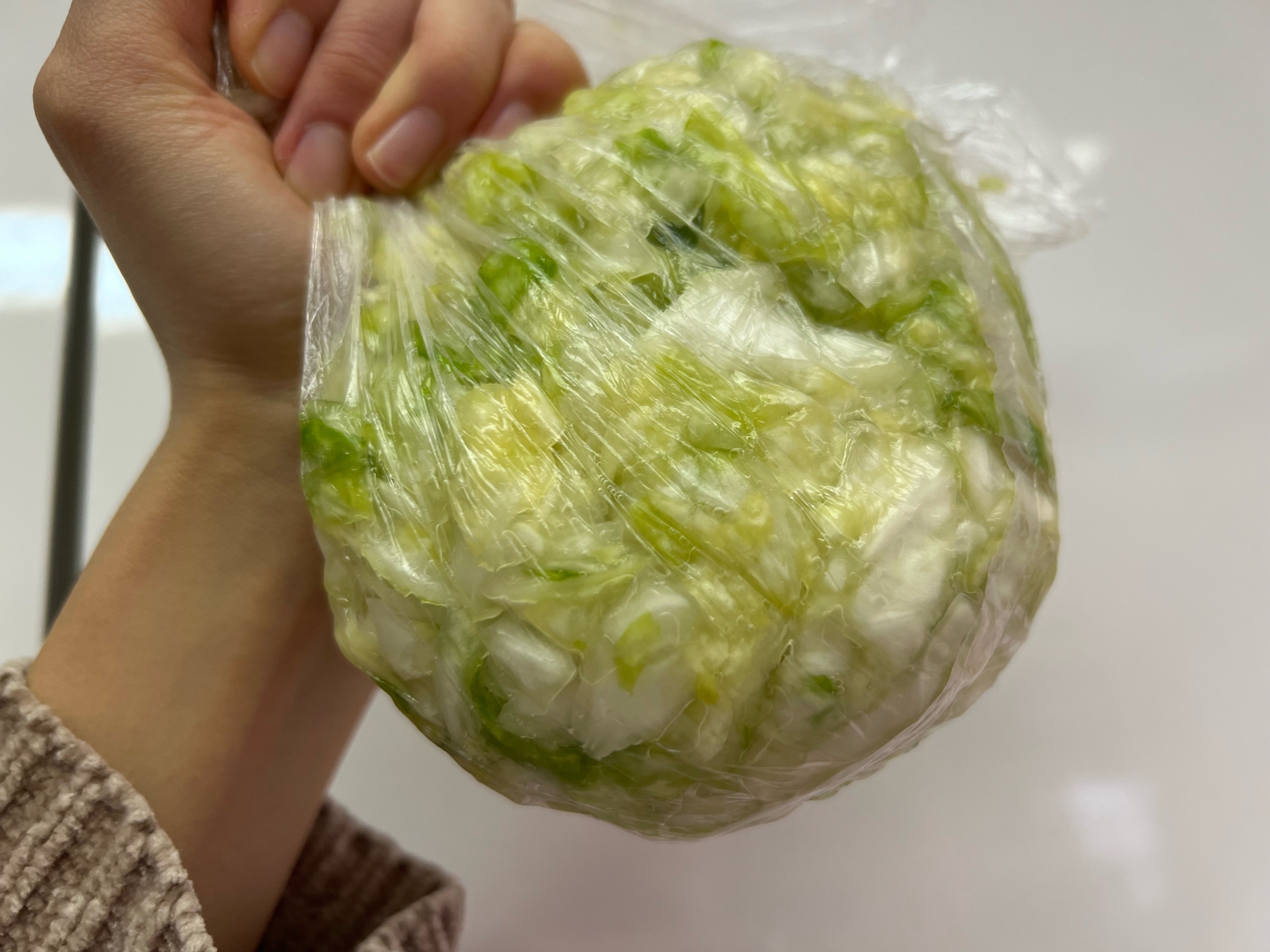 【アイラップ使用】キャベツ(その他野菜)の塩揉み