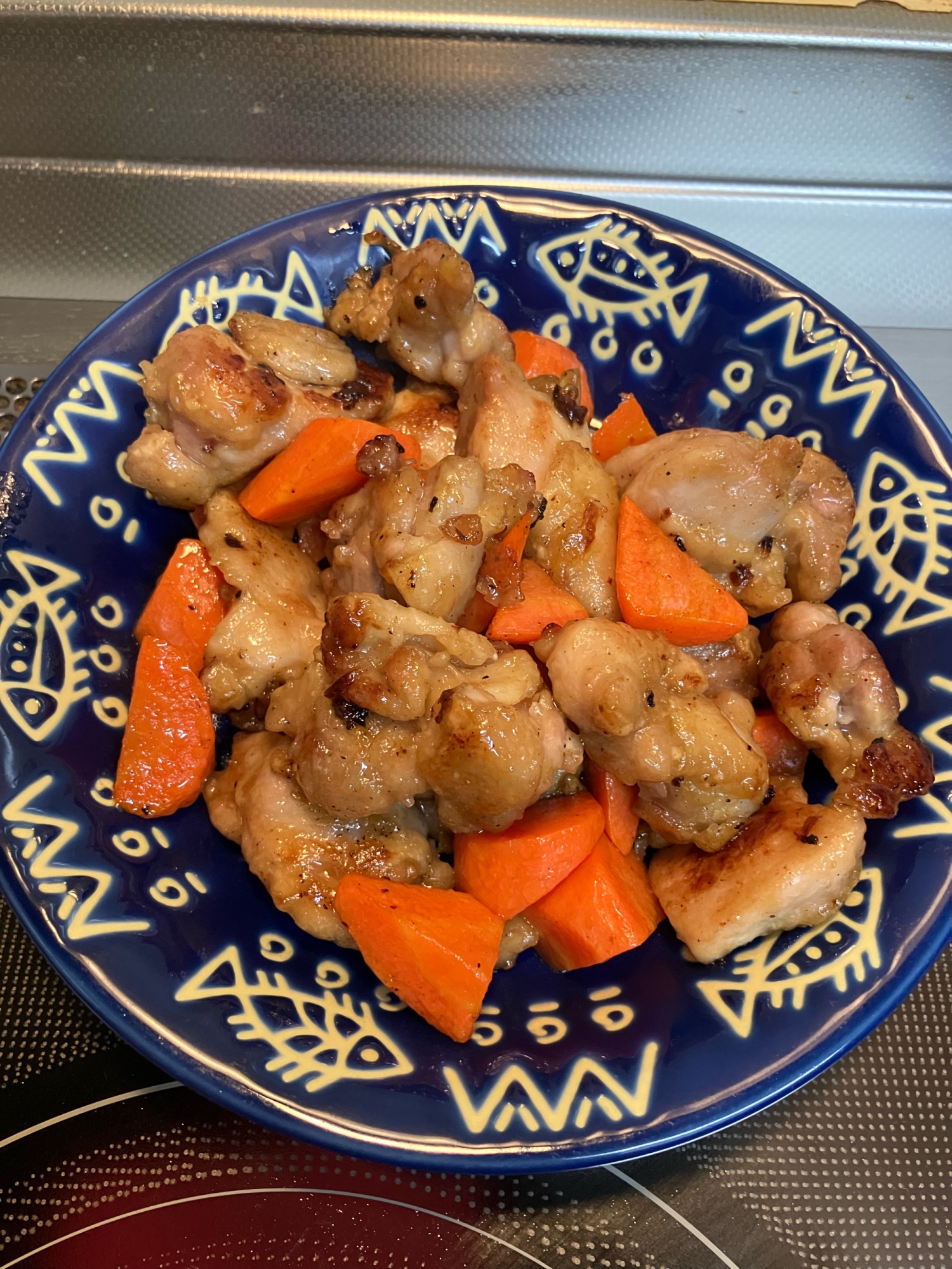 鶏肉と人参の甘酢炒め^_^