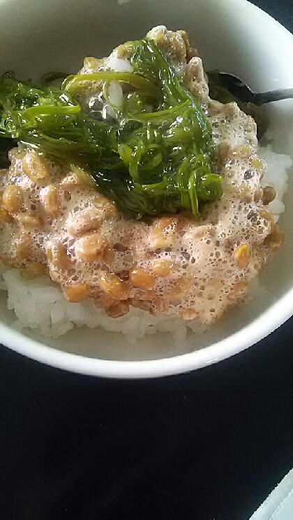 めかぶと納豆の丼☆