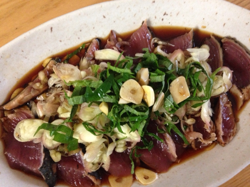 宅飲みパーティーで大好評☆カツオの薬味ポン酢漬け♪