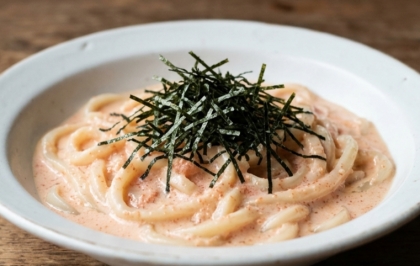 明太子のクリームうどん