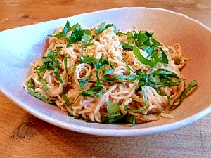 余った素麺★簡単明太焼きそうめん