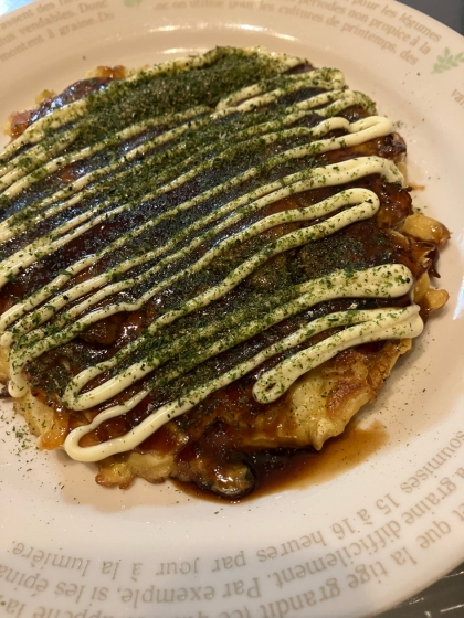 キャベツたっぷり♪
お店の様なお好み焼きで、めっちゃ美味しかったです。
又作りまーす♪
