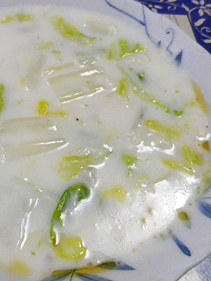 白菜ホタテ缶のミルク煮