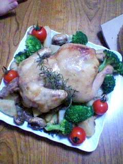 クリスマス用鶏の丸焼き　手抜き親父流