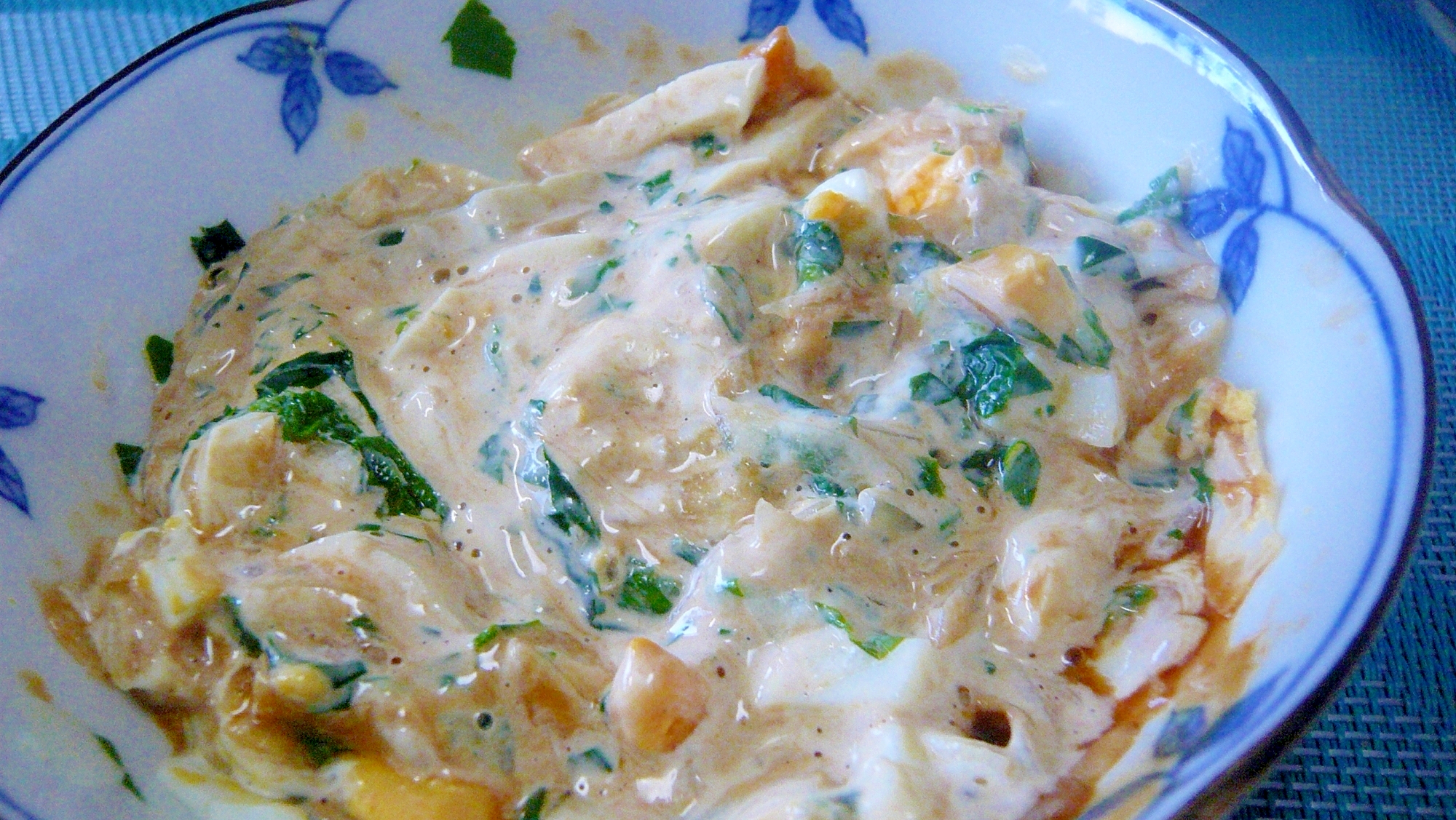 ♥　フライに！　モロヘイヤ入りソース　♥