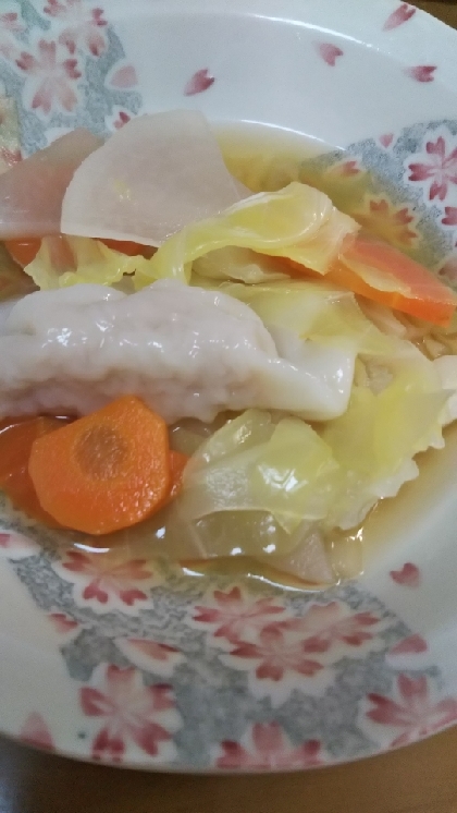 水餃子と白菜のスープ