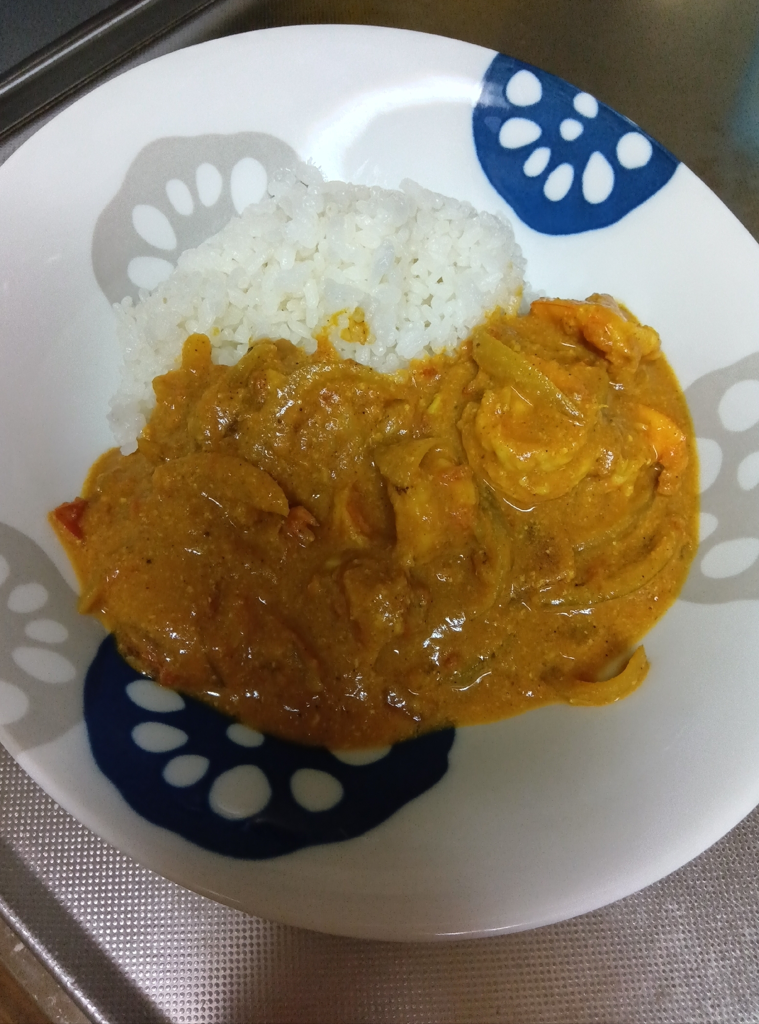 エビの豆乳トマトカレー