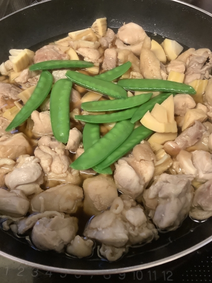 たけのこと鶏もも肉の煮物