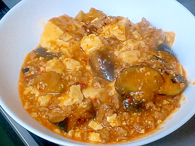 焼肉のタレで簡単！茄子入り麻婆豆腐