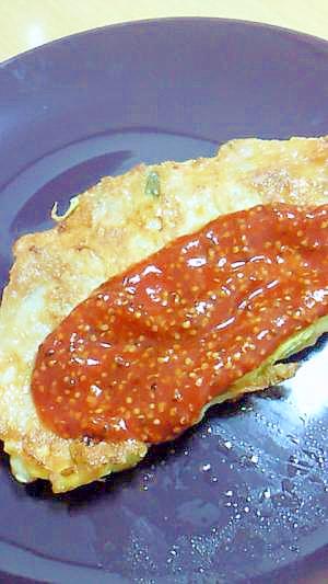 豚肉のピカタ、ケチャマスタードソース