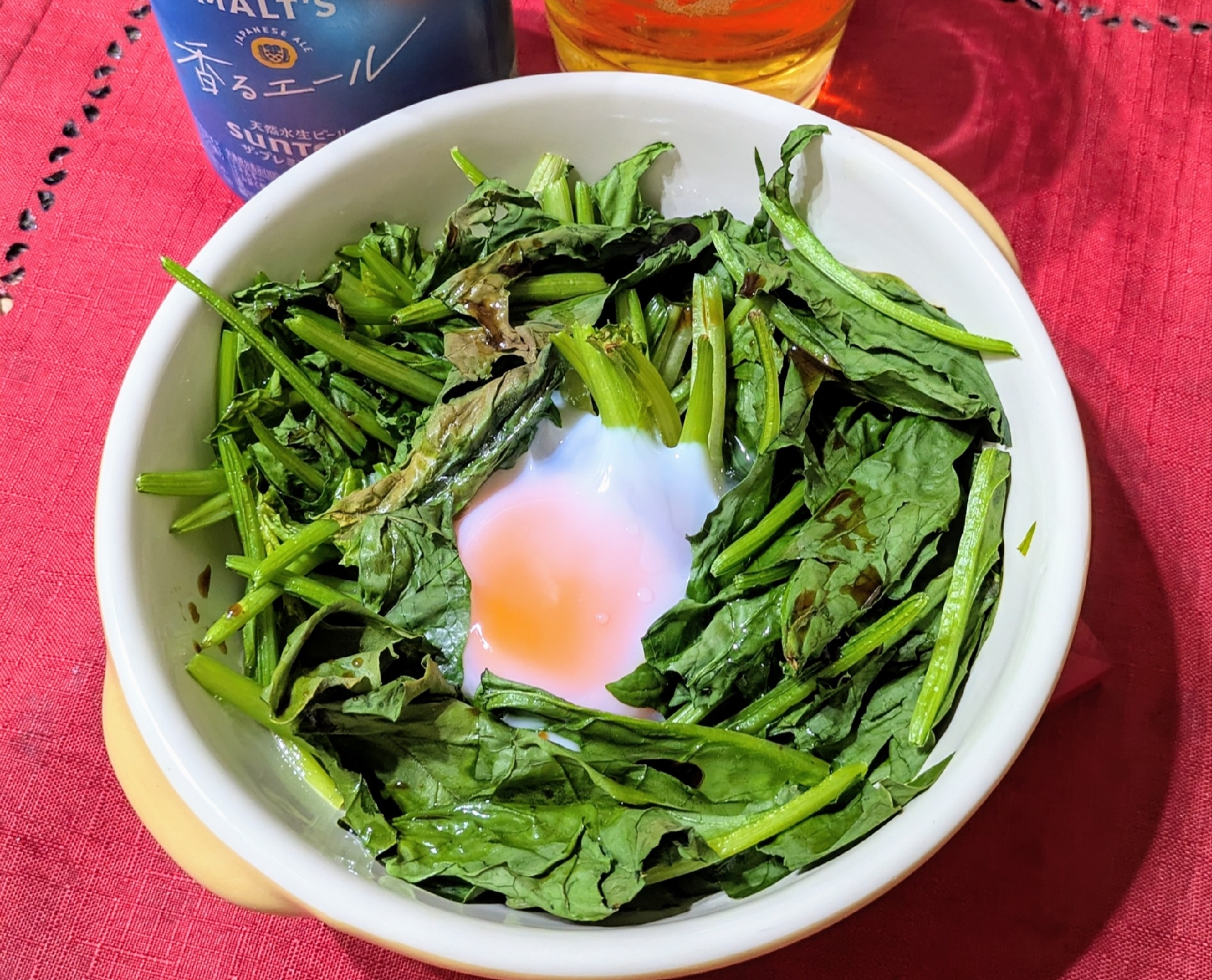 ほうれん草と卵のココット