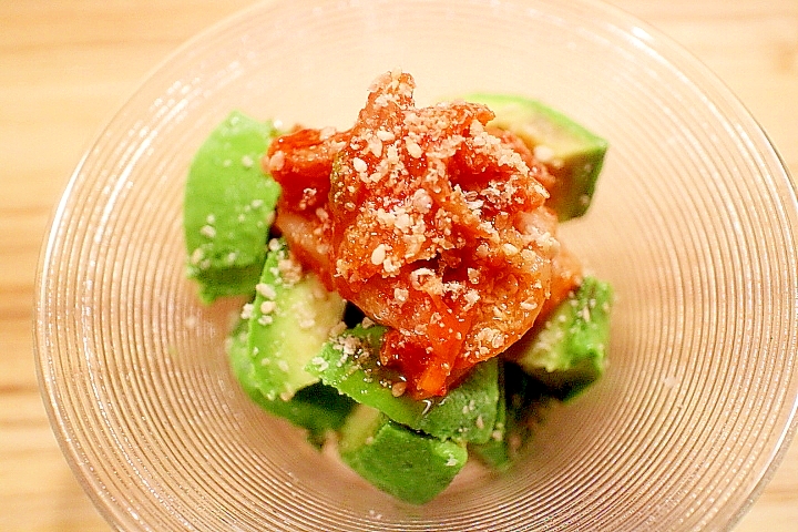 簡単ヘルシーおつまみ アボカドキムチ レシピ 作り方 By Seika A 楽天レシピ