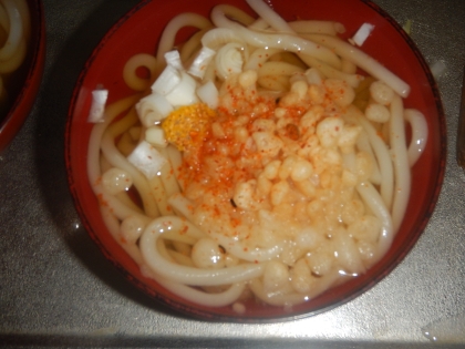 おでんのつゆリメイク♪我が家の“つけたぬきうどん”