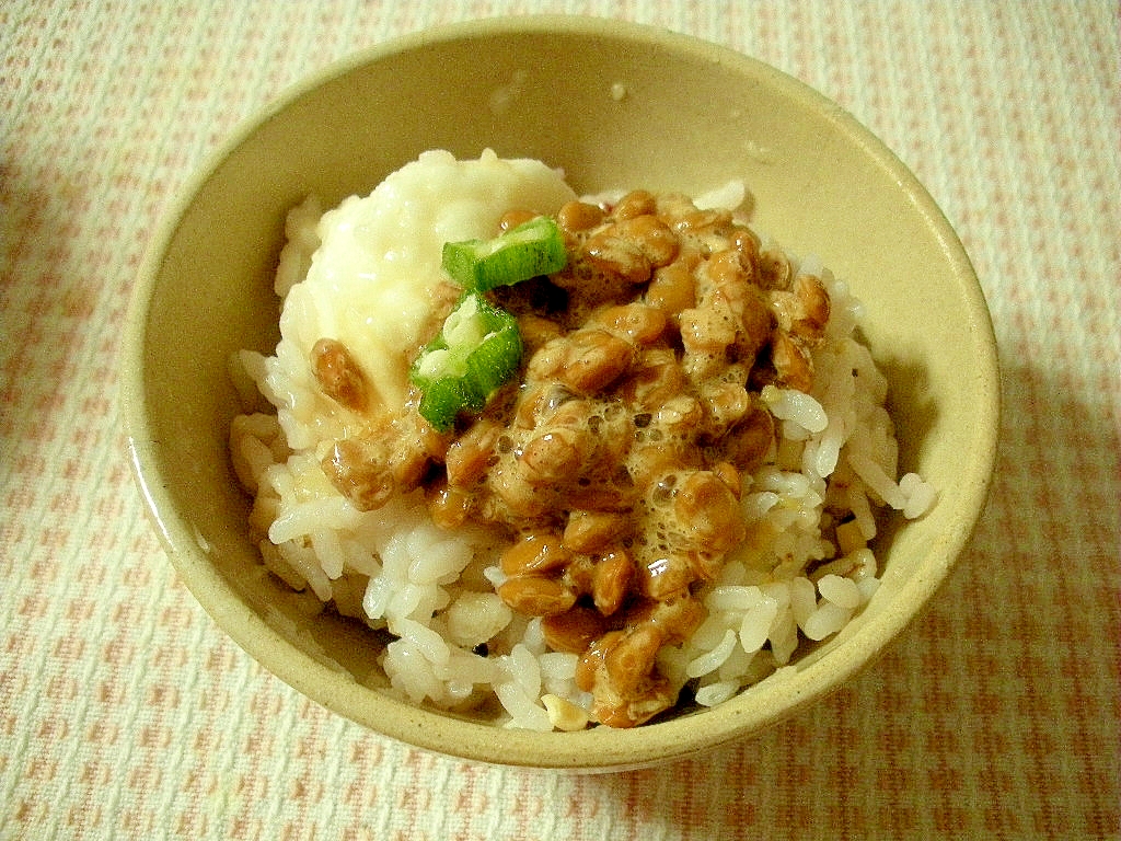 ヘルシー！納豆と長芋のマヨ丼