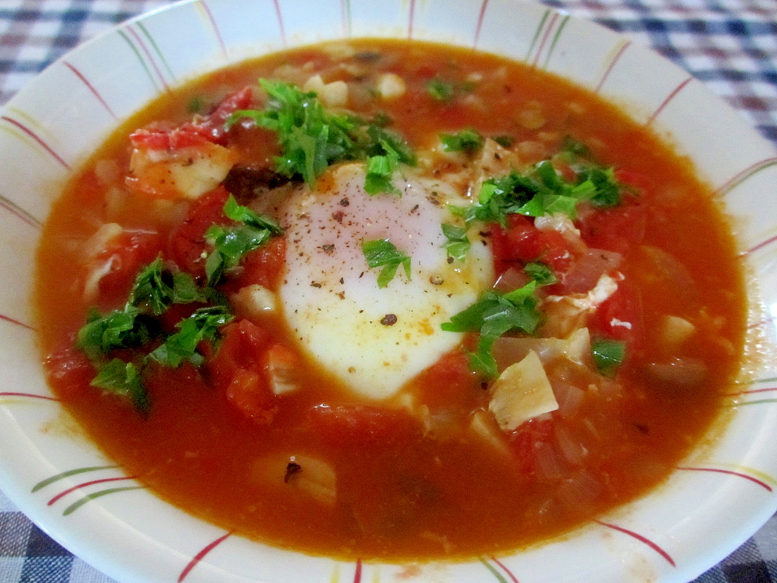 しめじと卵のトマトスープ