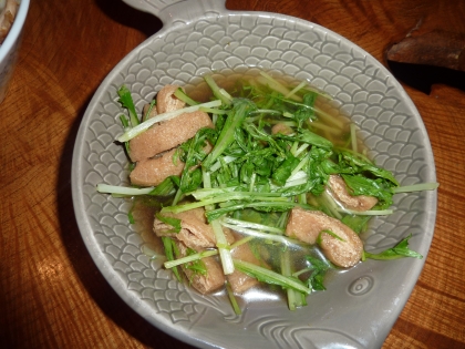 水菜と油揚げの煮びたし柚子こしょう風味