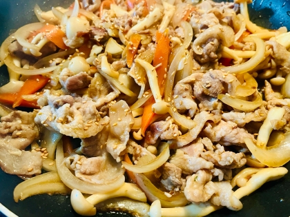新玉ねぎの豚肉炒め
