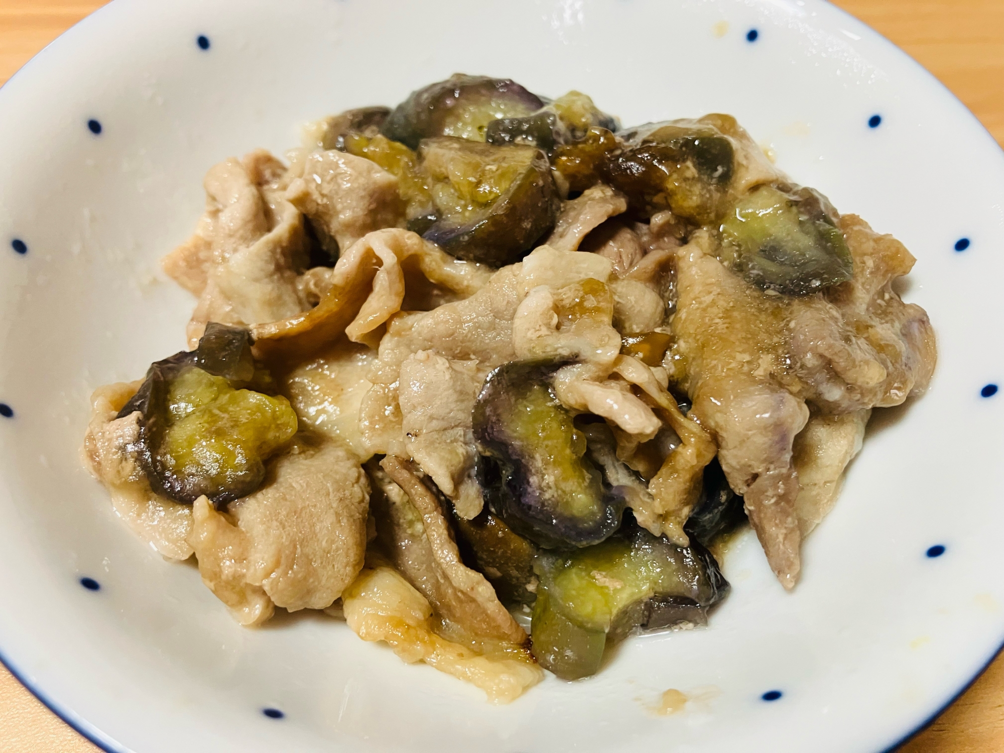 レンチンで作る豚ナスとろみ