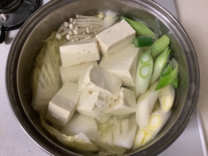 しめじネギ湯豆腐