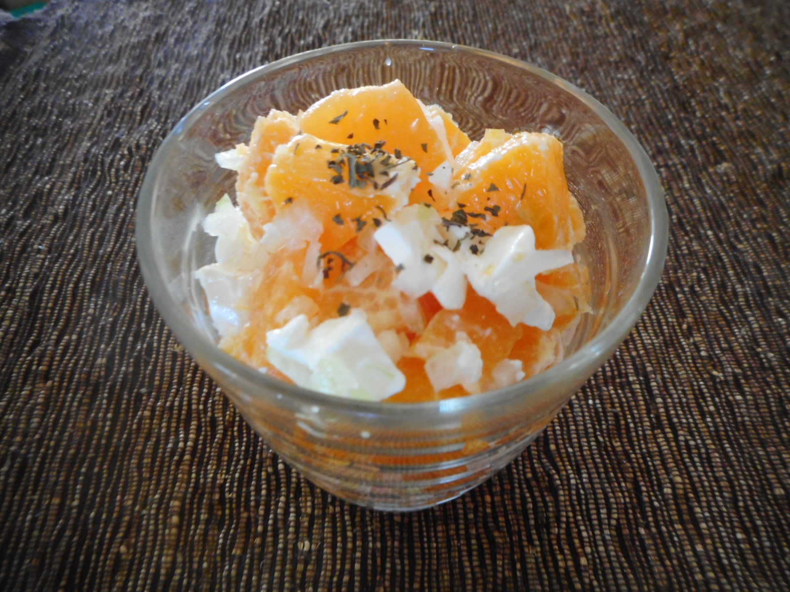 ポンカンとクリームチーズのサラダ