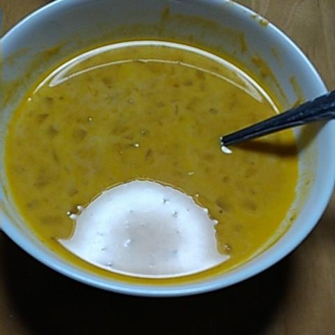 玉ねぎとかぼちゃの豆乳スープ