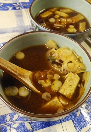 つみれ蓮根の味噌汁