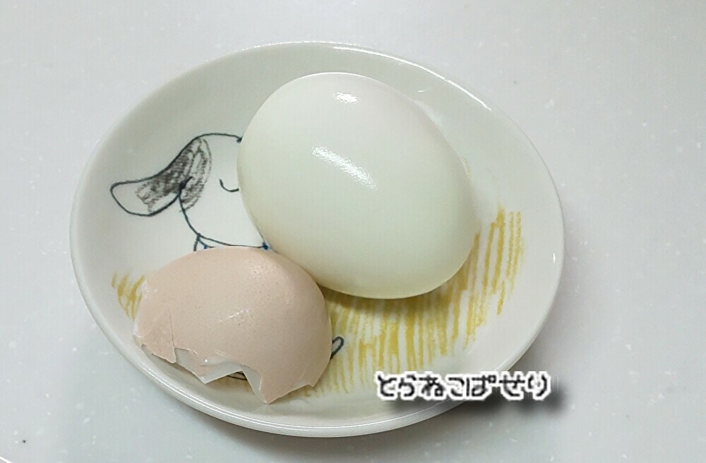 ゆで卵の殻をむきやすくする方法(2)