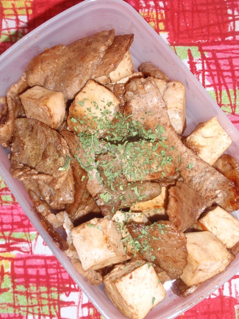 豚肉豆腐のバルサミコ風味