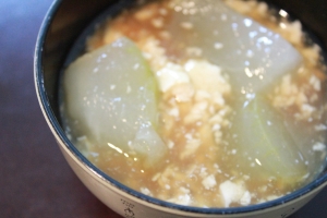 冬瓜の豆腐あんかけ