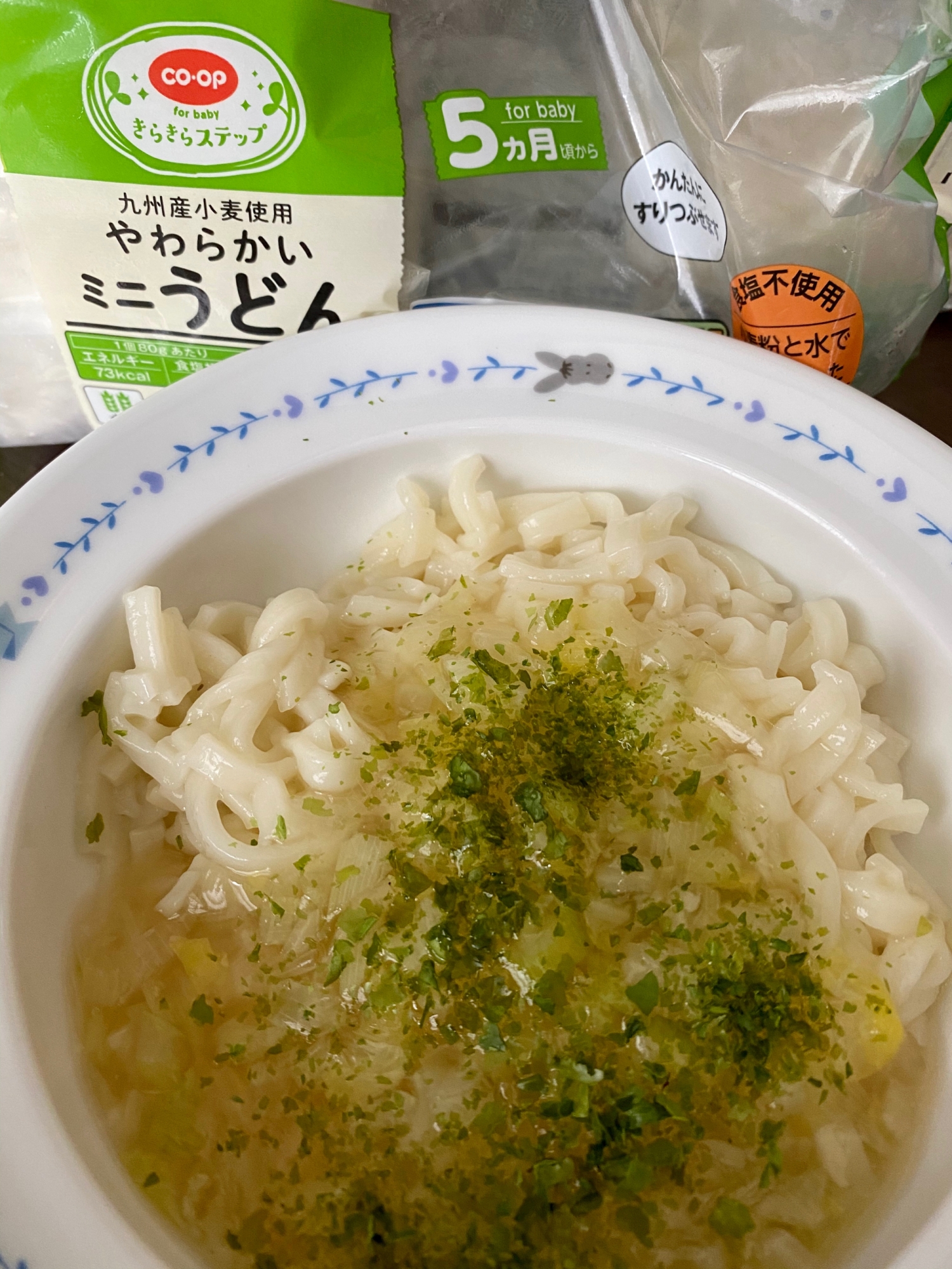 離乳食！白菜と長ネギのあんかけうどん