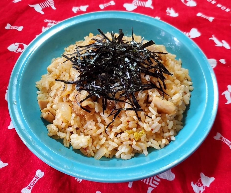 キムチ味☆焼き海苔のチャーハン