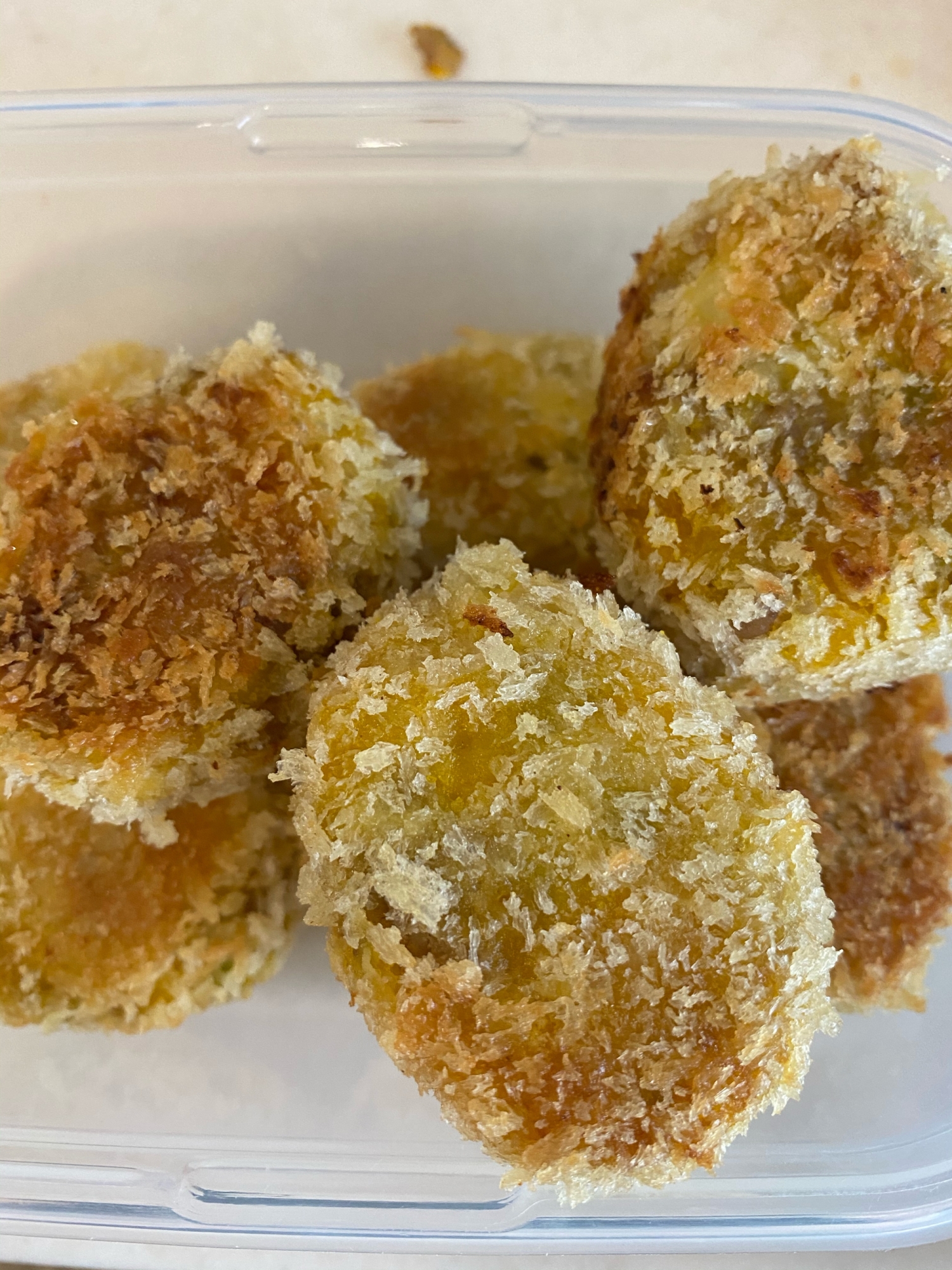 揚げ焼きで カボチャのコロッケ