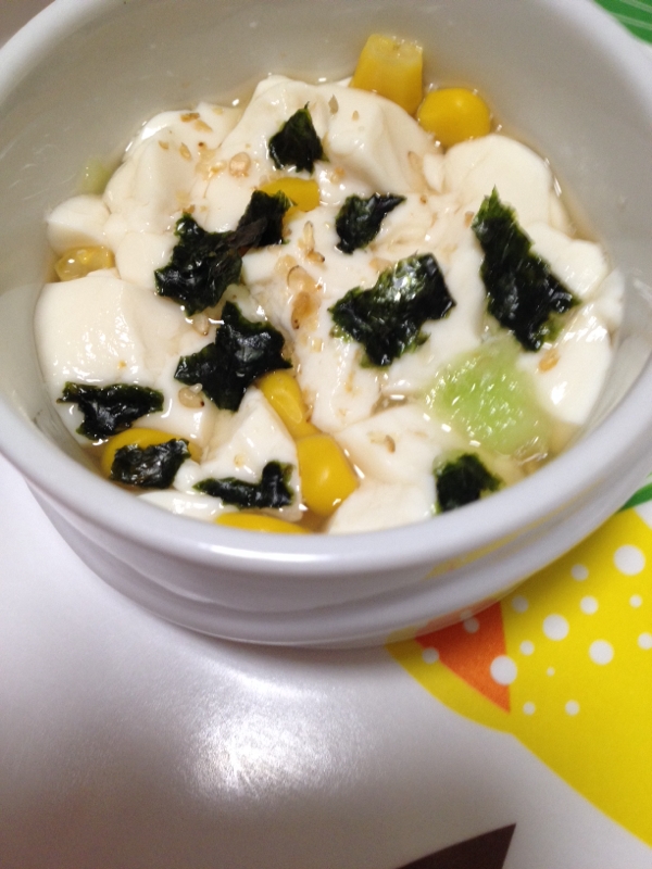 離乳食☆豆腐とコーンの煮物