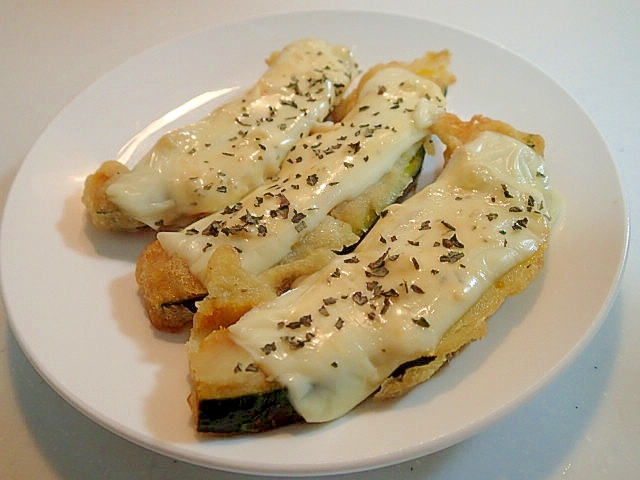 タルタル&チーズで　南瓜天ぷらのトースター焼き