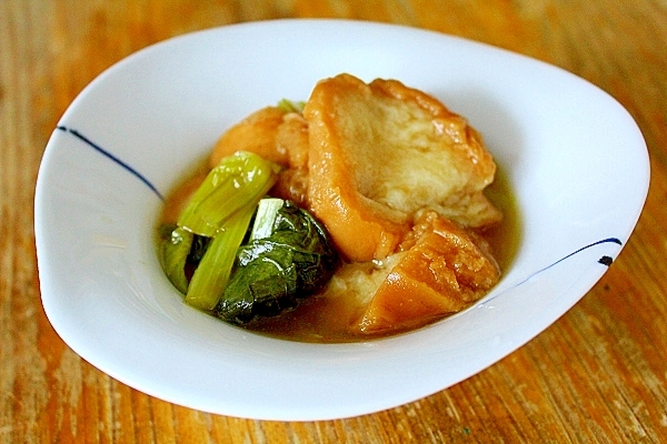 油麩と小松菜の煮もの