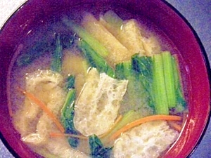 小松菜と揚げのお味噌汁