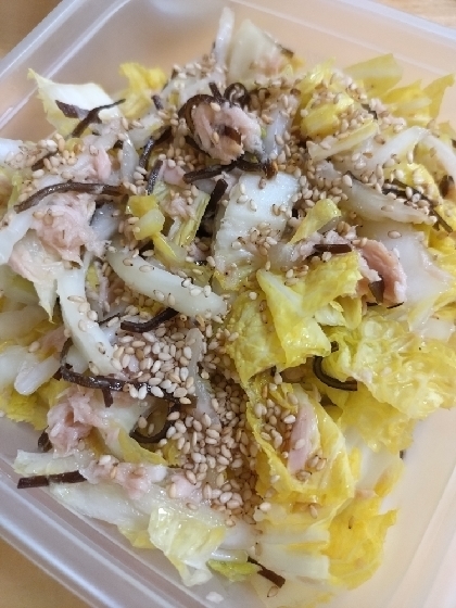 白菜大量消費！ﾂﾅと白菜の簡単サラダ！おつまみにも