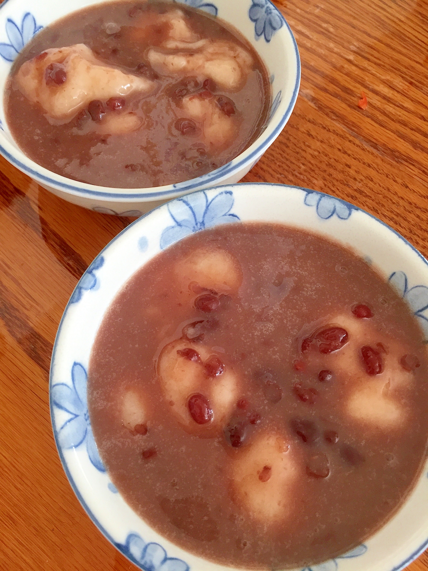 豆乳♪ぜんざい＋お供え餅の食べ方