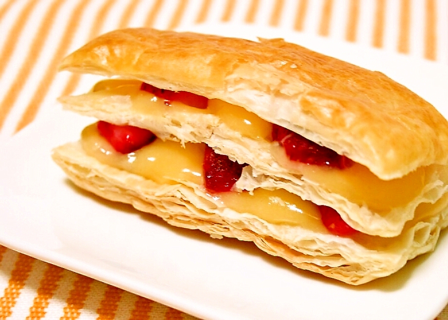 冷凍パイシートで簡単 焼くだけで ミルフィーユ レシピ 作り方 By Mieko7 楽天レシピ 冷凍パイシートで簡単 焼くだけで ミルフィーユ レシピ 作り方 By Mieko7 楽天レシピ