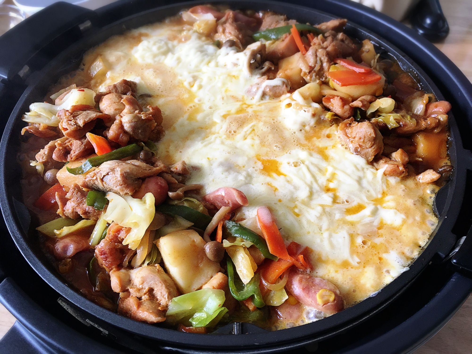 簡単☆ほんのりカレー風味チーズタッカルビ