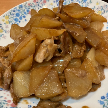簡単・節約♡テリテリ甘辛みその豚バラ大根
