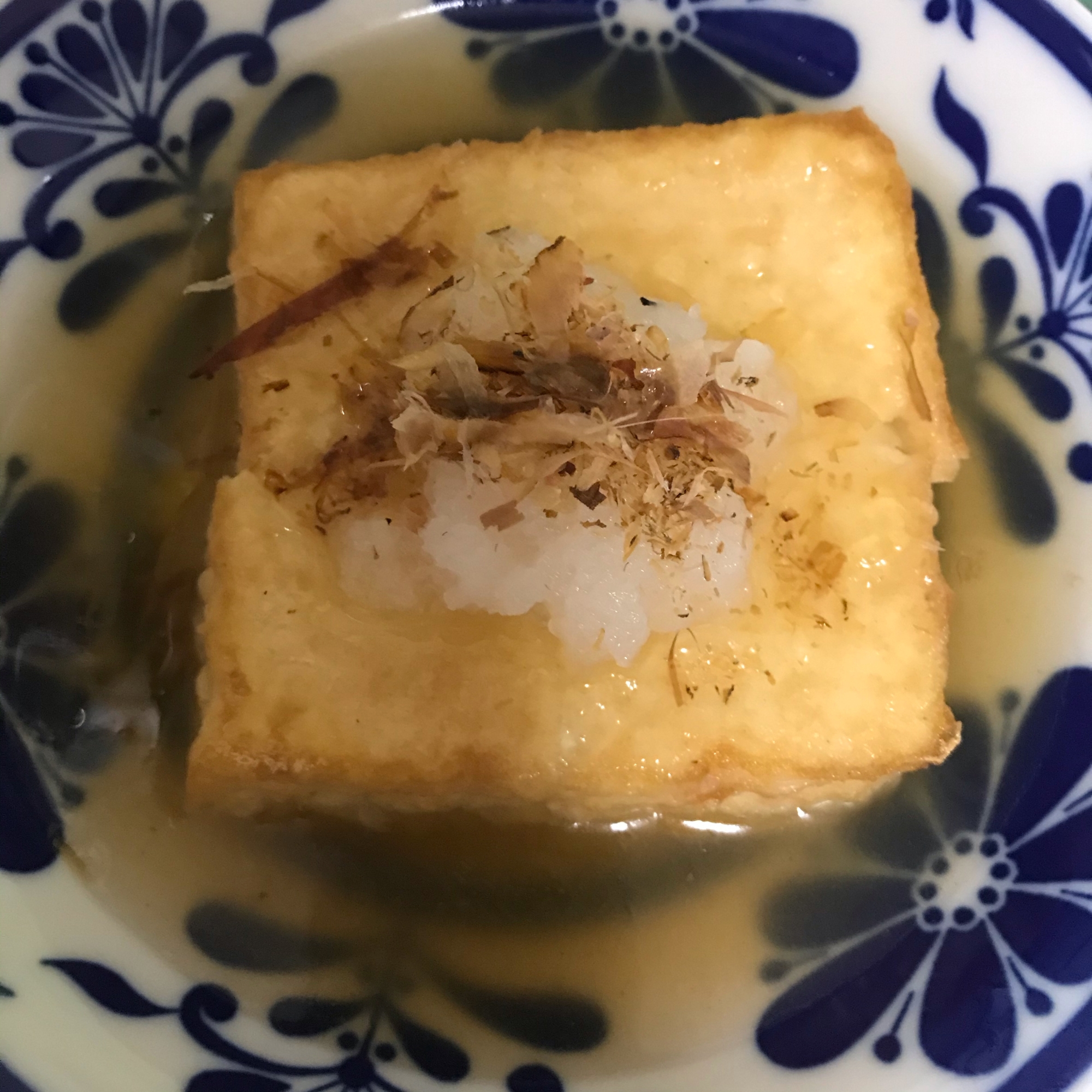 揚げないで簡単　厚揚げの揚げたし豆腐風