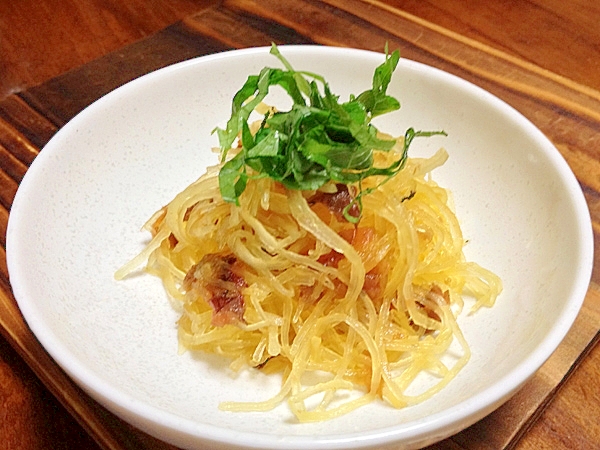 夏のおつまみ！そうめんかぼちゃの梅肉和え