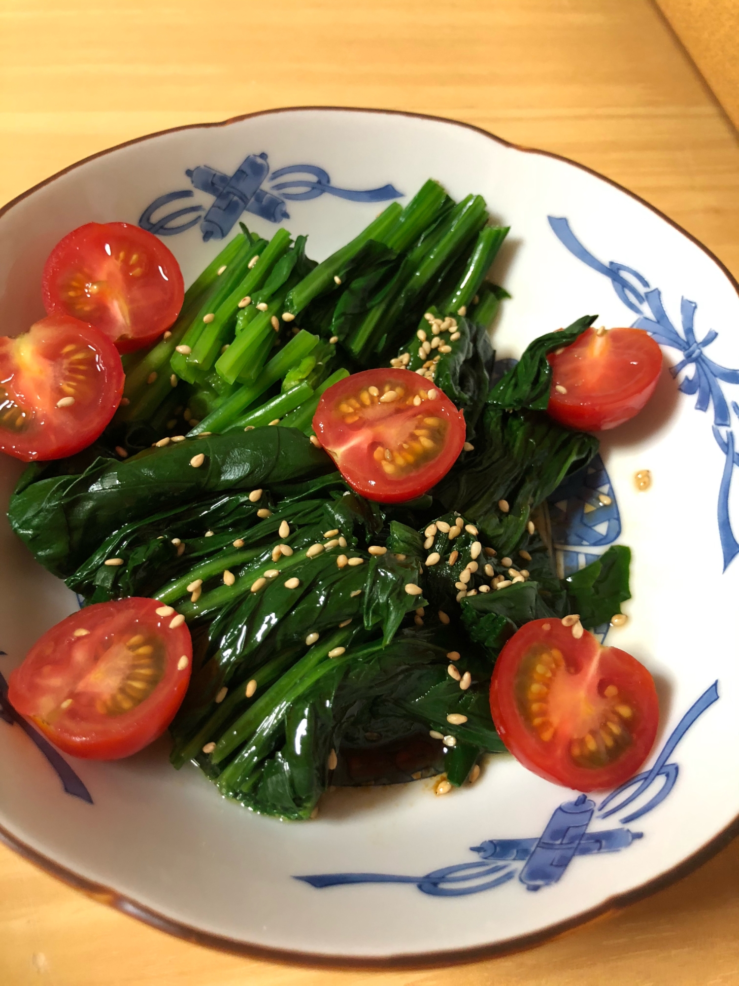 シンプルな中華風ほうれん草のお浸し