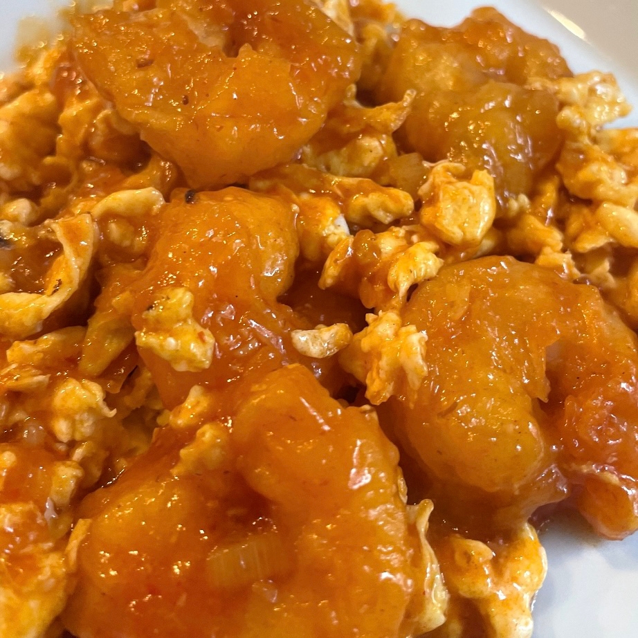 安定の美味しさ!セブンの海老チリアレンジ・卵とじ