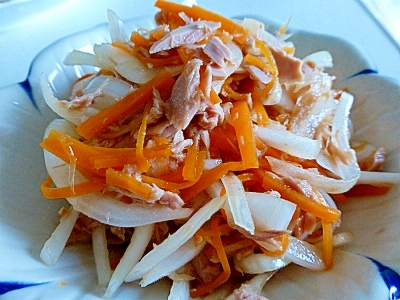 【簡単】人参と玉ねぎのツナ南蛮