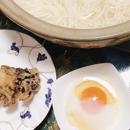月見鍋焼きうどん