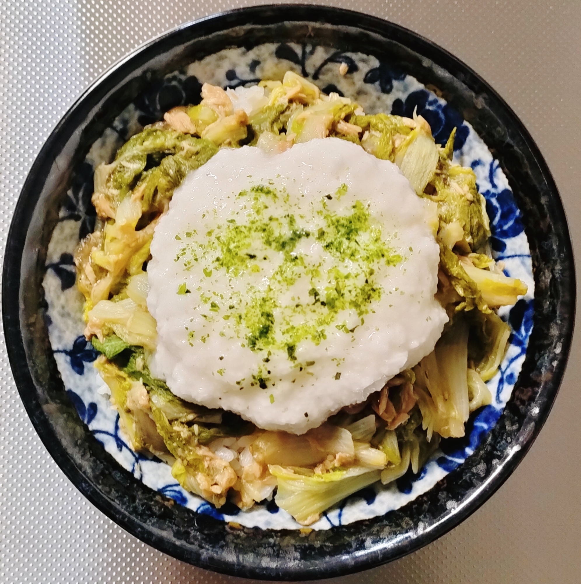 【ふんわり♡】ツナと白菜の餡掛けトロロ丼